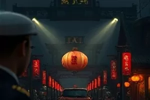 《蜃楼列车》剧照,荒漠铁轨上被热浪扭曲的远景