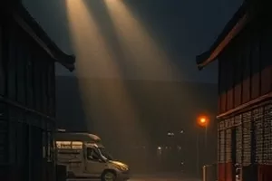 《暗涌档案》剧照,档案室内堆叠的牛皮纸卷宗